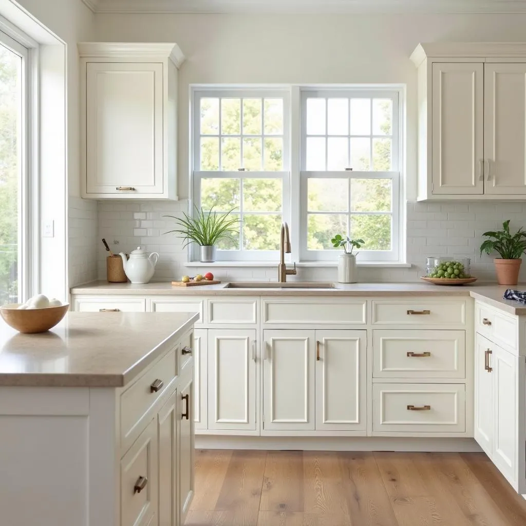 Bone White Kitchen Cabinets