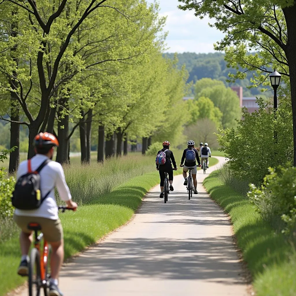 Cyclists Enjoying the Boulder Creek Path