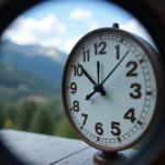 Breckenridge Colorado Clock Showing Mountain Time