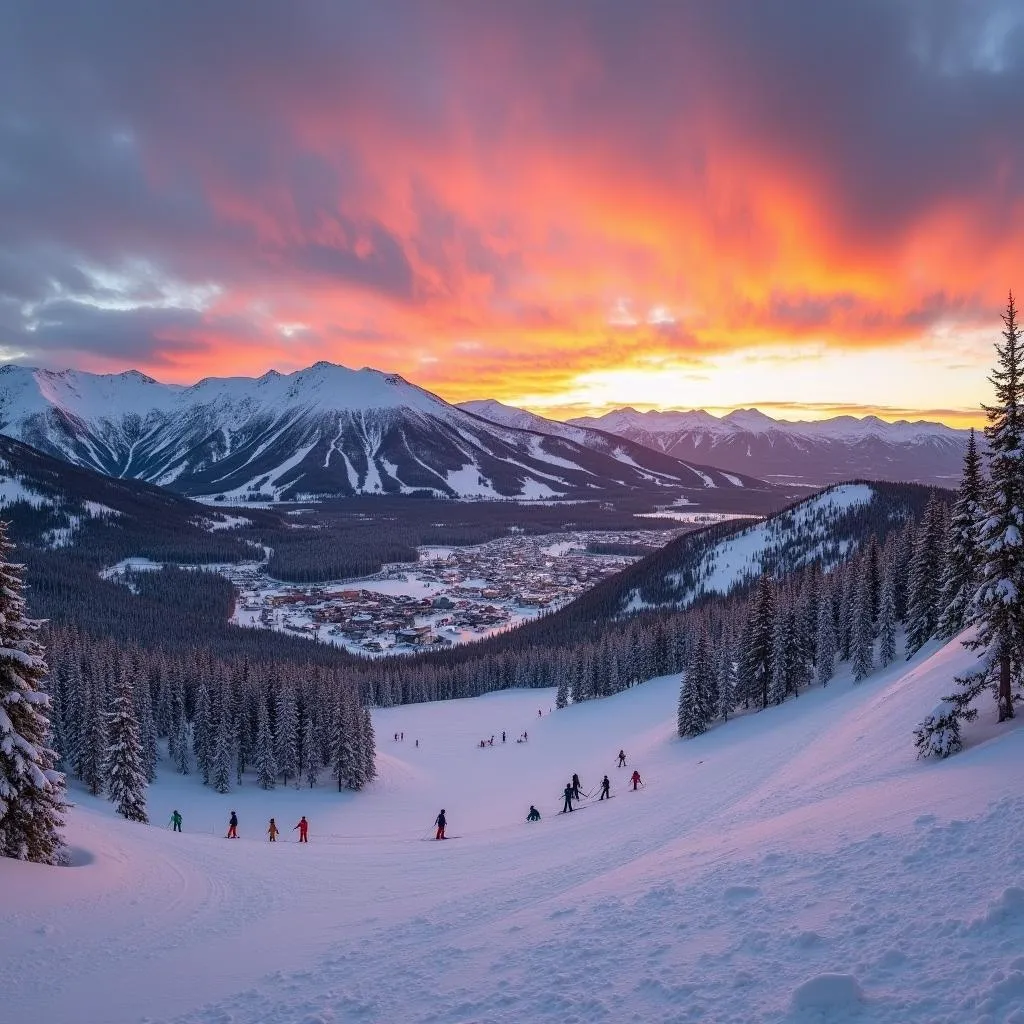 Breckenridge Ski Resort at Sunset