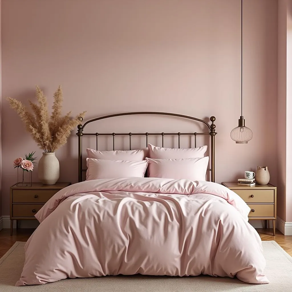 Bronze and Pink Bedroom