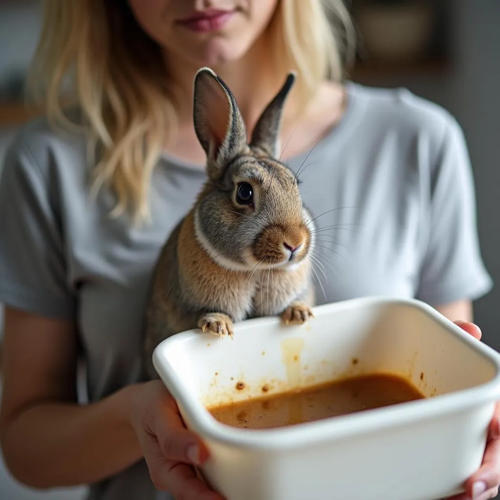 Rabbit with Brown Urine