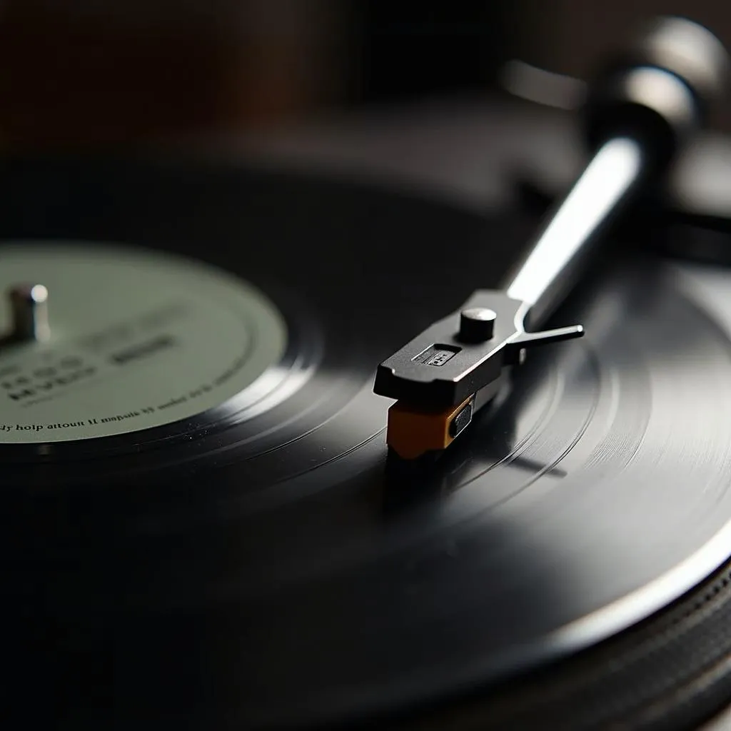 Vinyl Record Close Up With Stylus