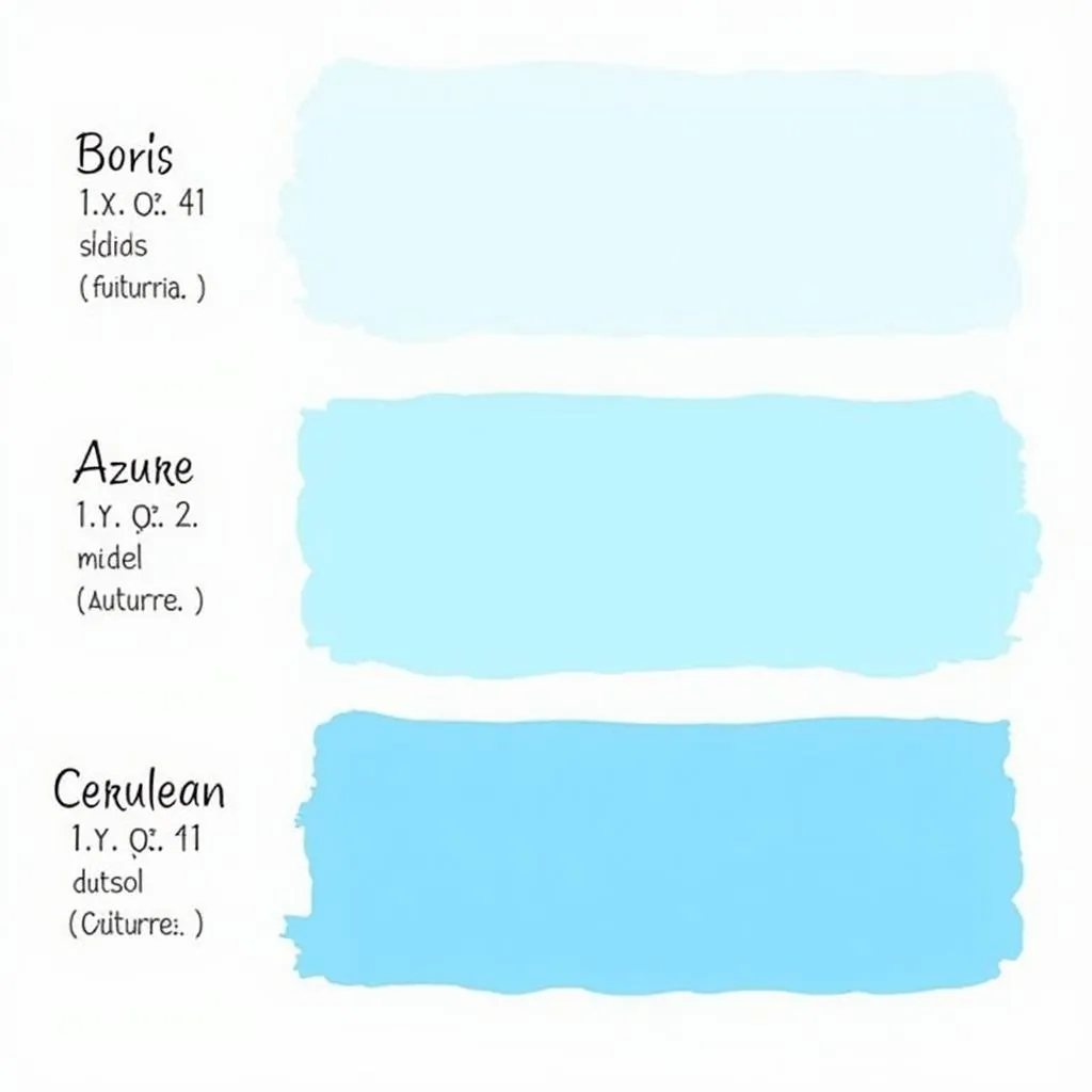 Comparing different shades of sky blue