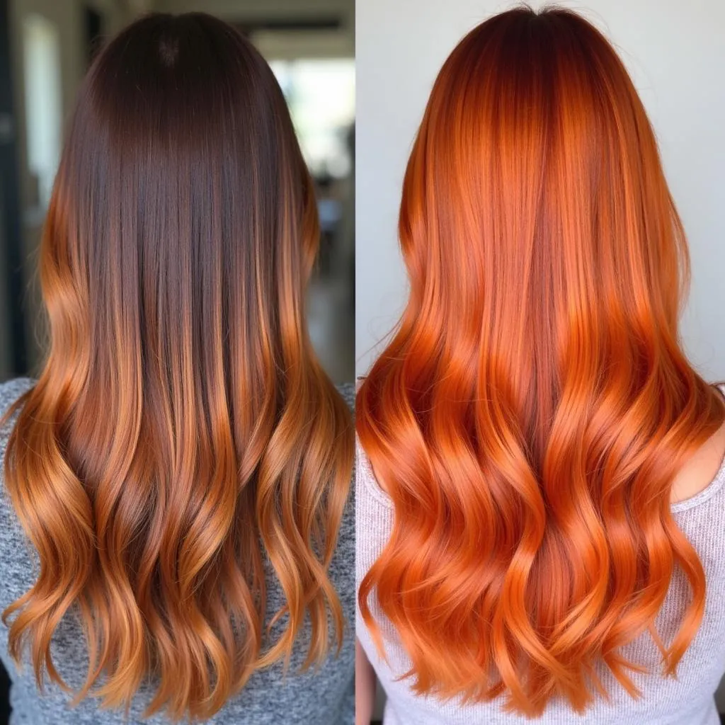 Before and After Using Color Conditioner