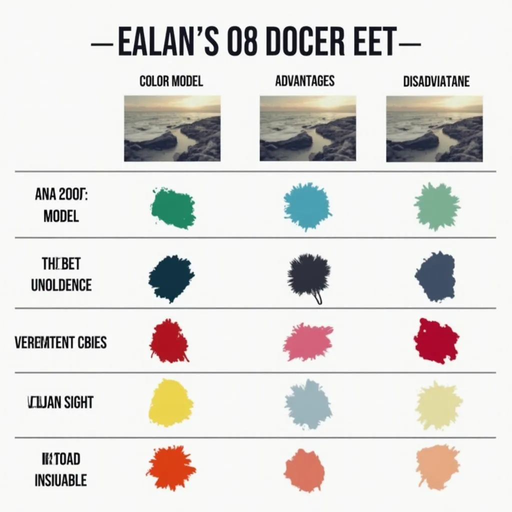 Comparison of RGB, CMYK, and Indexed Color models