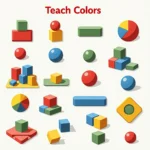 Colorful toys for teaching preschoolers colors