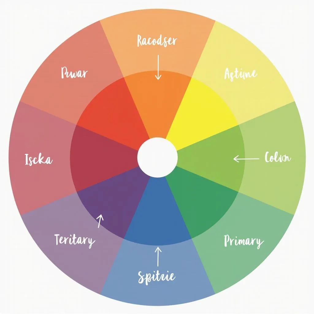 Color Wheel with Primary, Secondary, and Tertiary Colors