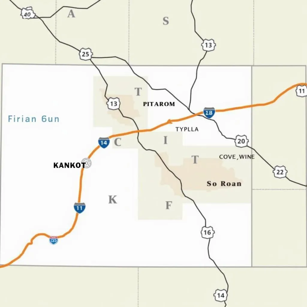 Colorado and Kansas Toll Road Map