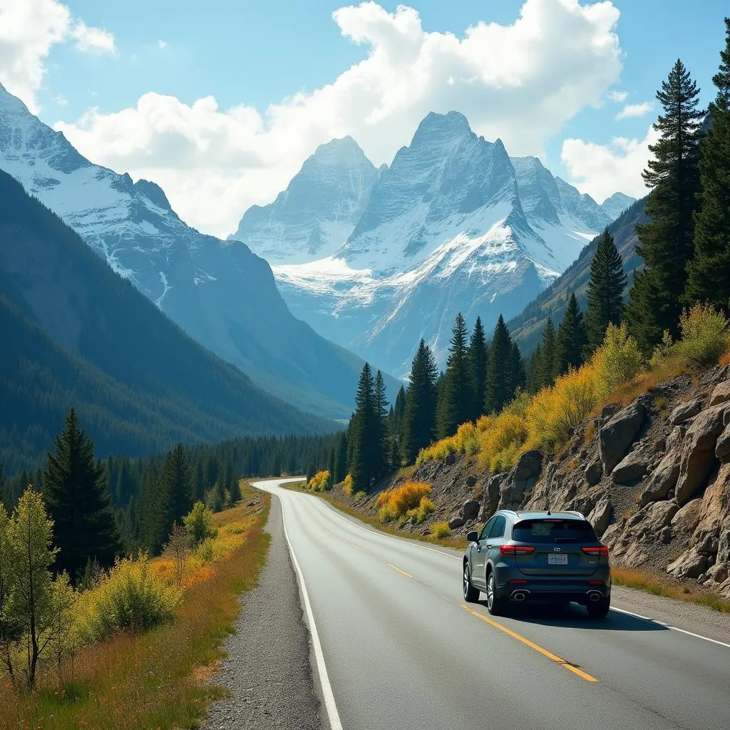 Driving Through a Colorado Mountain Pass