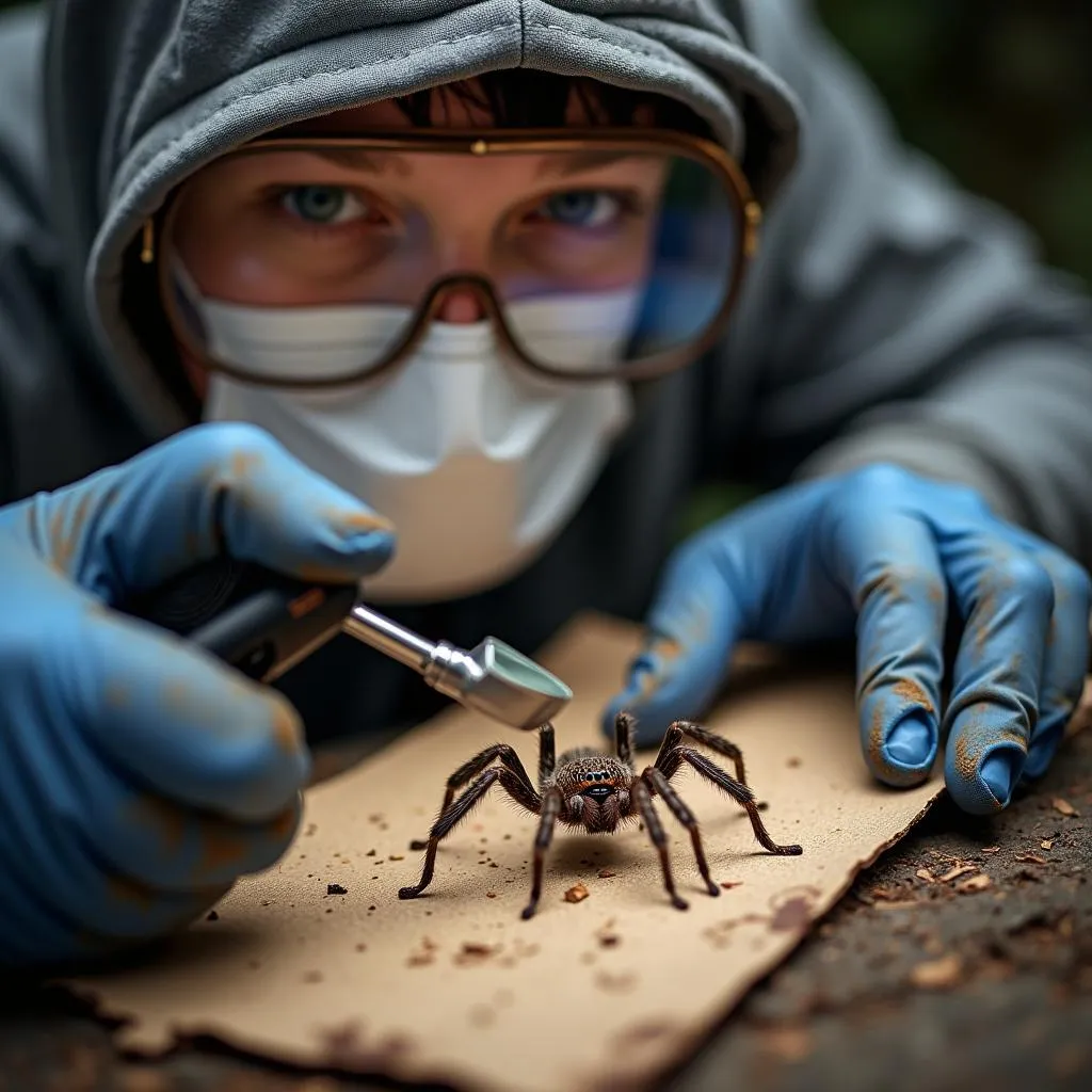 Colorado Pest Control Expert Identifying a Spider