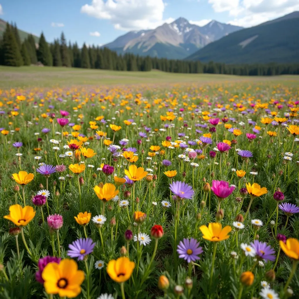 Colorful Colorado Wildflowers in a Meadow