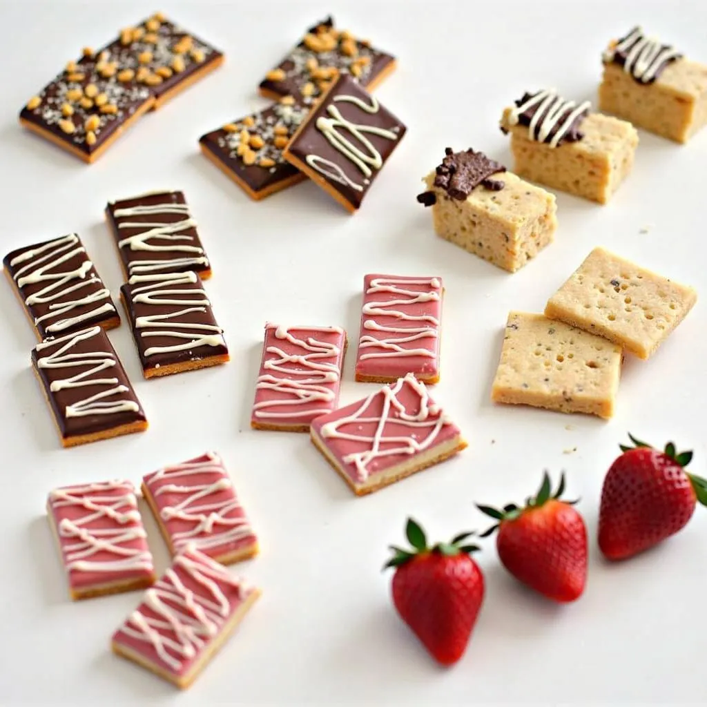 Beautifully decorated almond bark treats