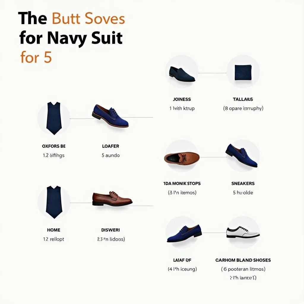 Different Shoe Styles for Navy Blue Suits