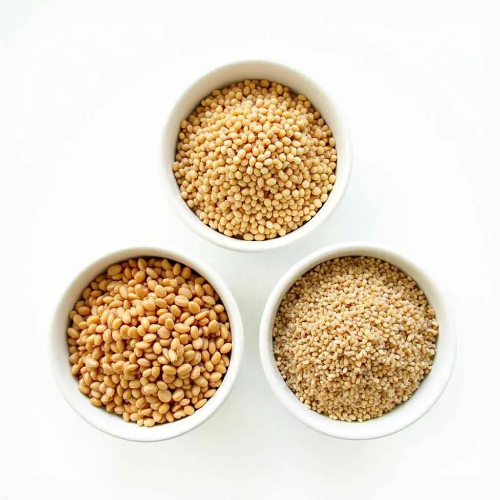 Various barley types showcasing their distinct colors