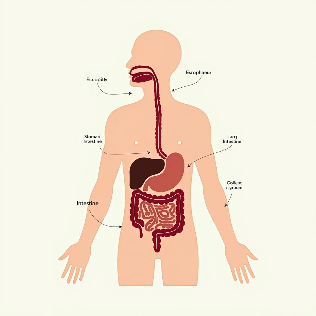 Human digestive system diagram