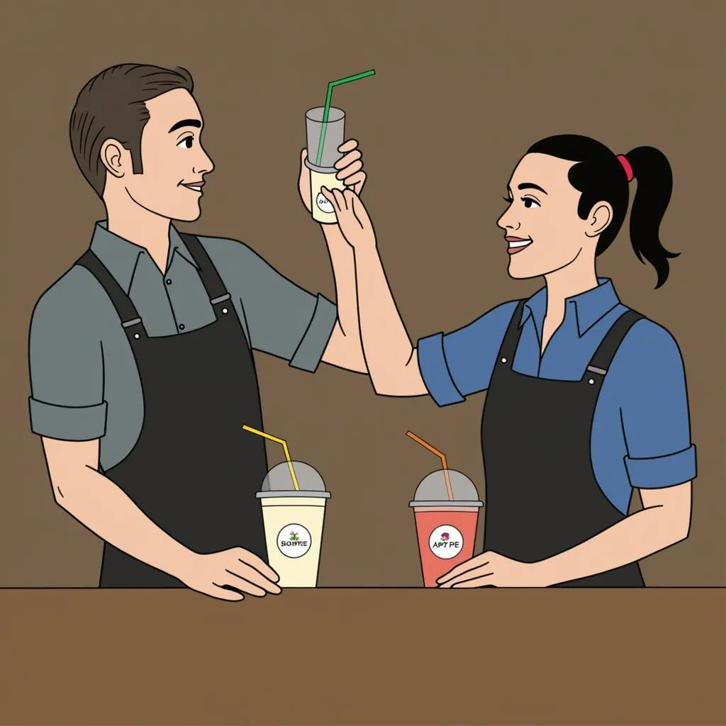 Dutch Bros Barista Using Straw Color Code