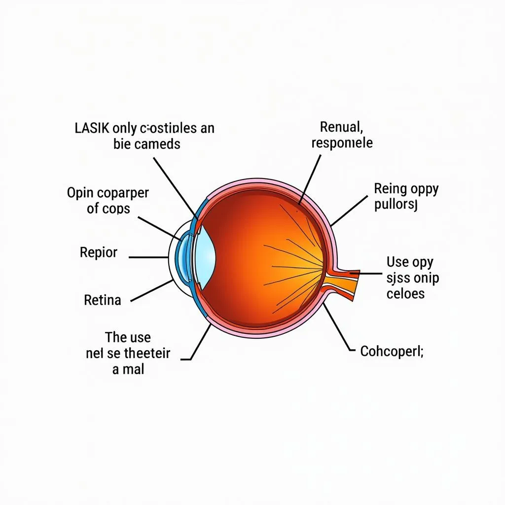 Human eye anatomy with labels