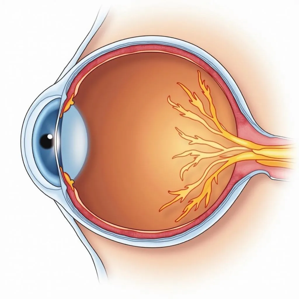 Anatomy of the Human Eye Showing Melanin Distribution