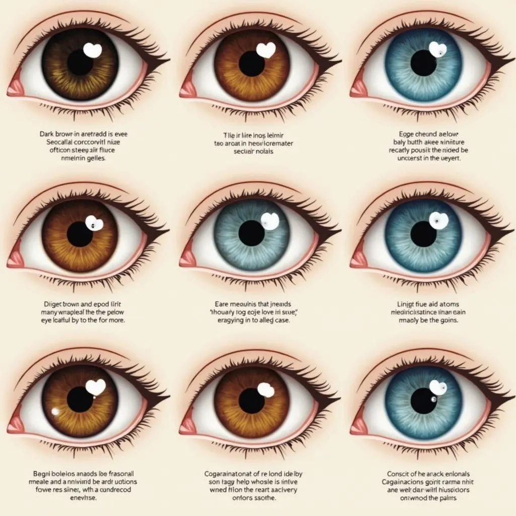 Different eye colors determined by melanin levels