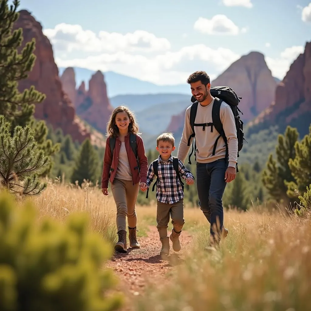 Family Hiking in Garden of the Gods, Colorado Springs