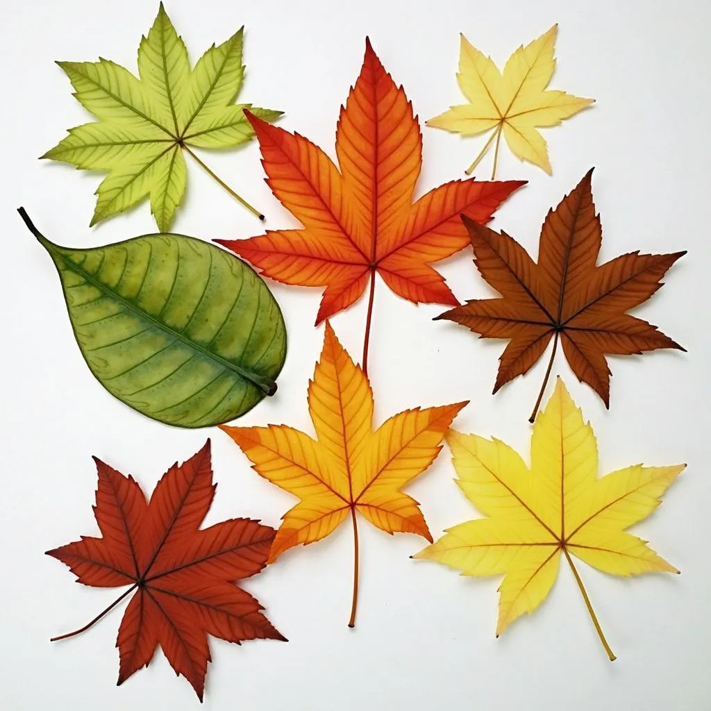 Colorful Glycerin-Preserved Leaves Used in Crafts