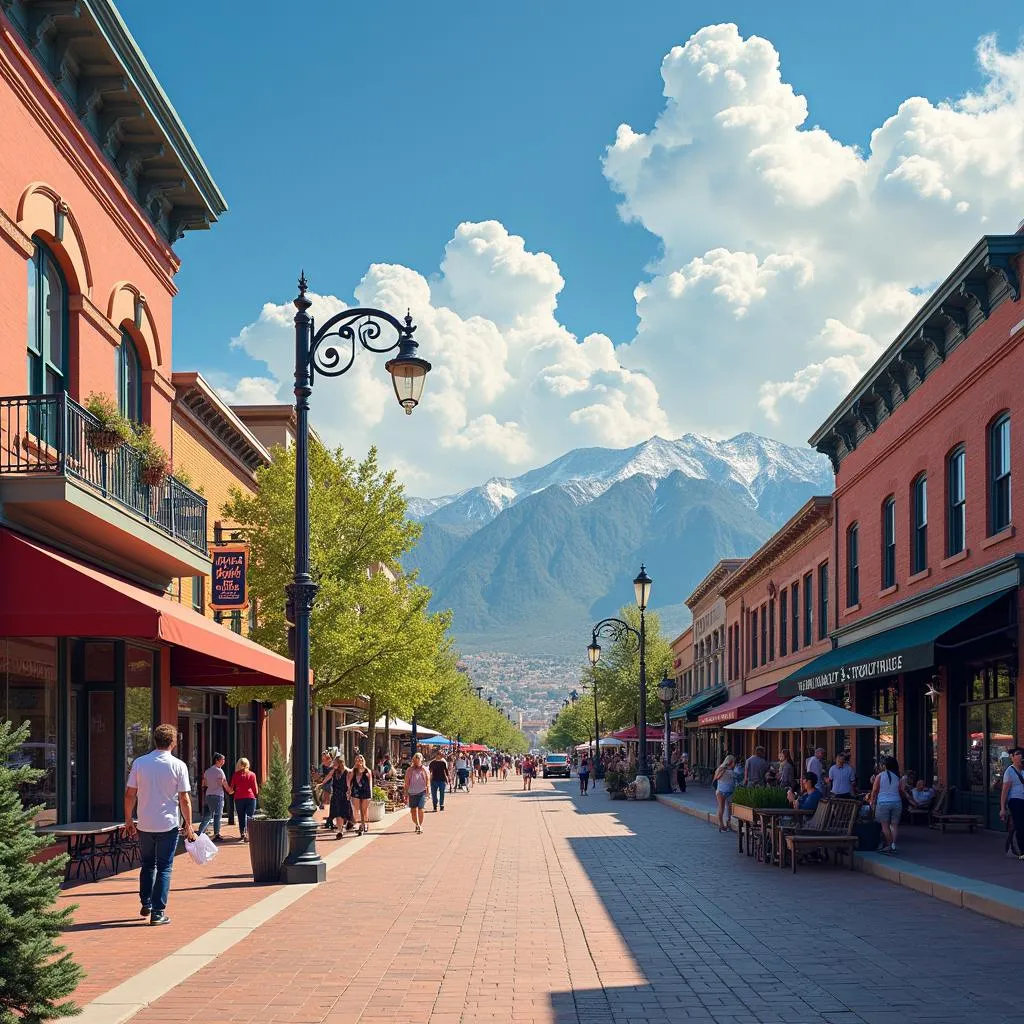 Bustling Main Street in downtown Grand Junction