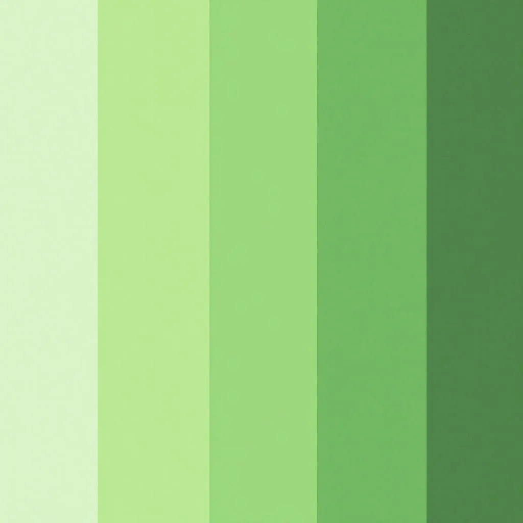 Green color palette for relaxation