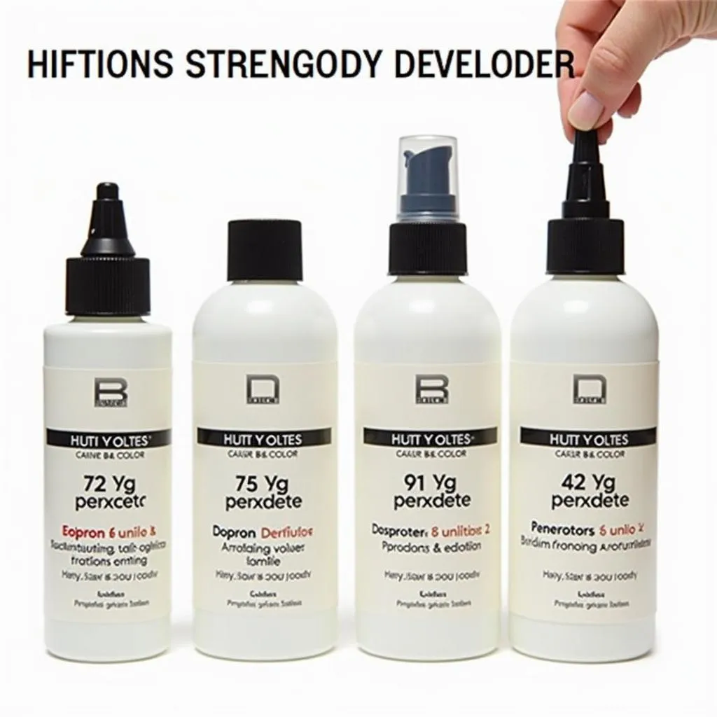 Hair color developer bottles