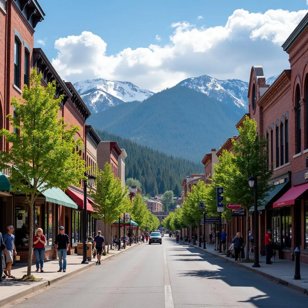 Historic mining town of Idaho Springs