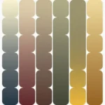 Khaki color palette with different shades and matching colors