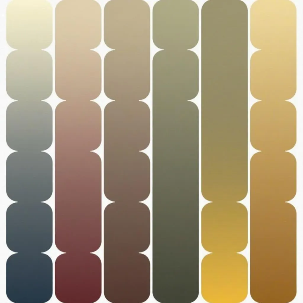 Khaki color palette with different shades and matching colors