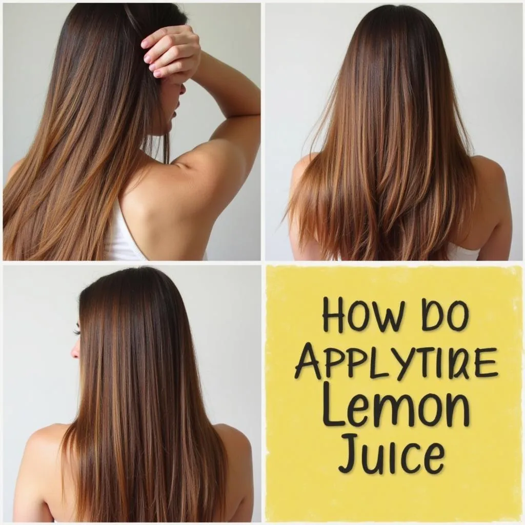 Lemon juice application on henna-dyed hair