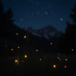 Lightning Bugs in Colorado at Night