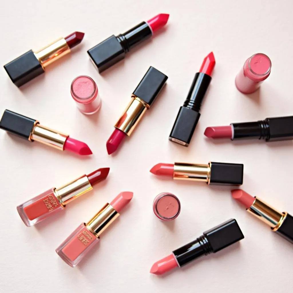 Lipsticks arranged by occasion: everyday, work, special