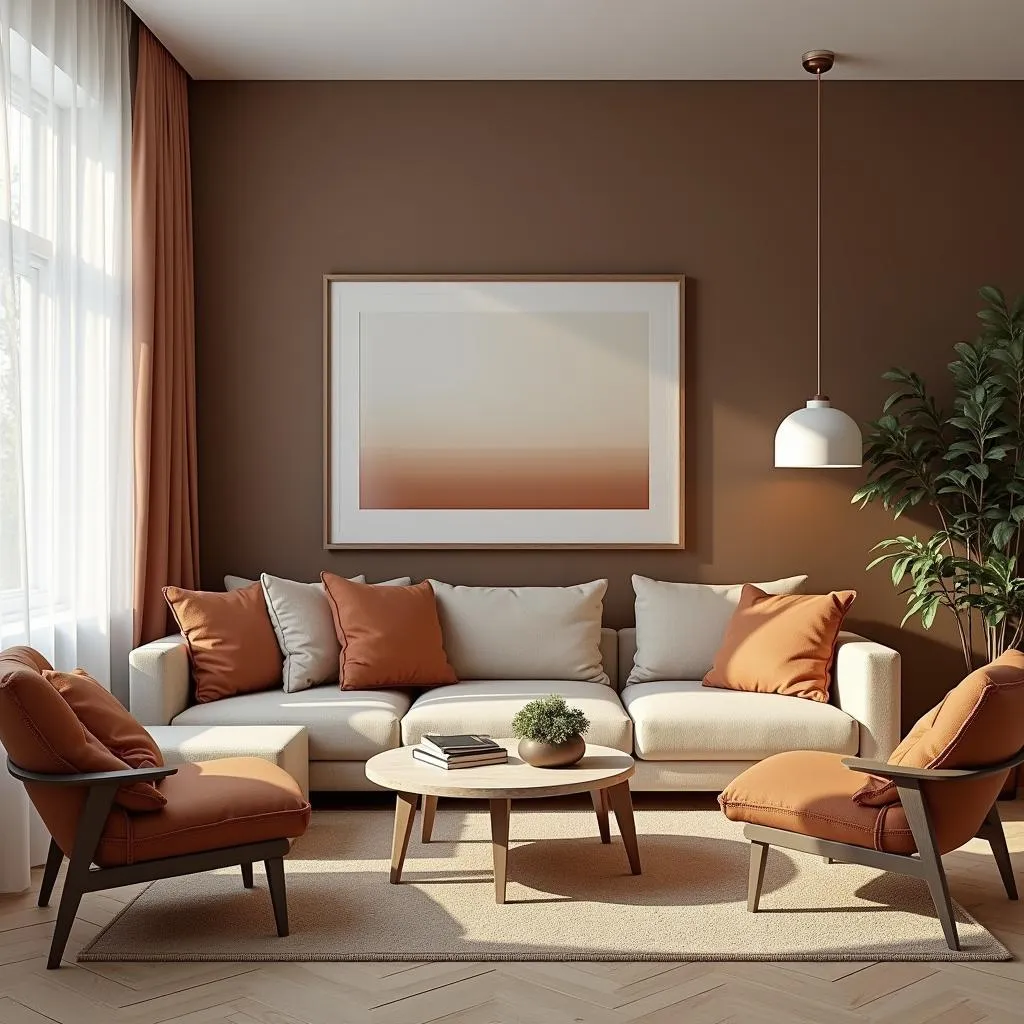 Living Room Interior with a Balanced Color Palette