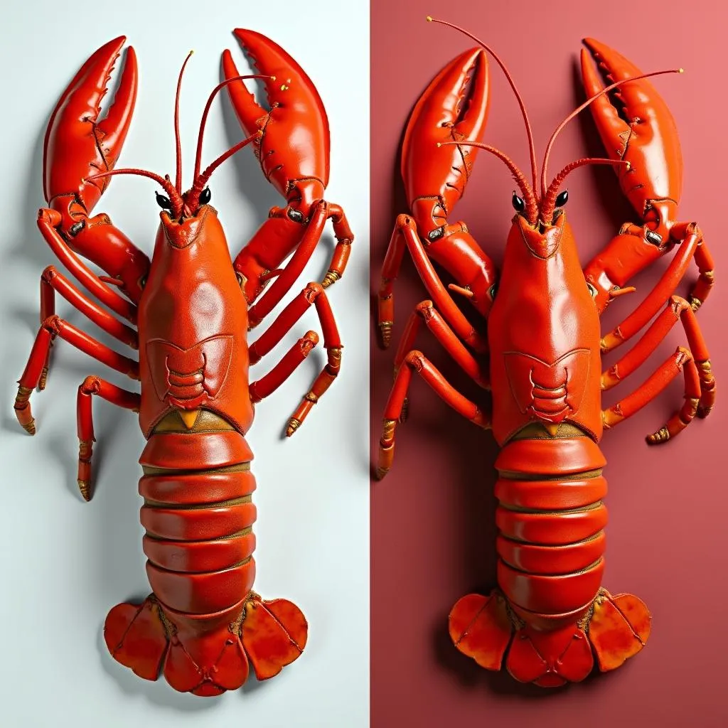 Lobster Color Transformation During Cooking