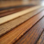 Matching wood stain samples to a hardwood floor