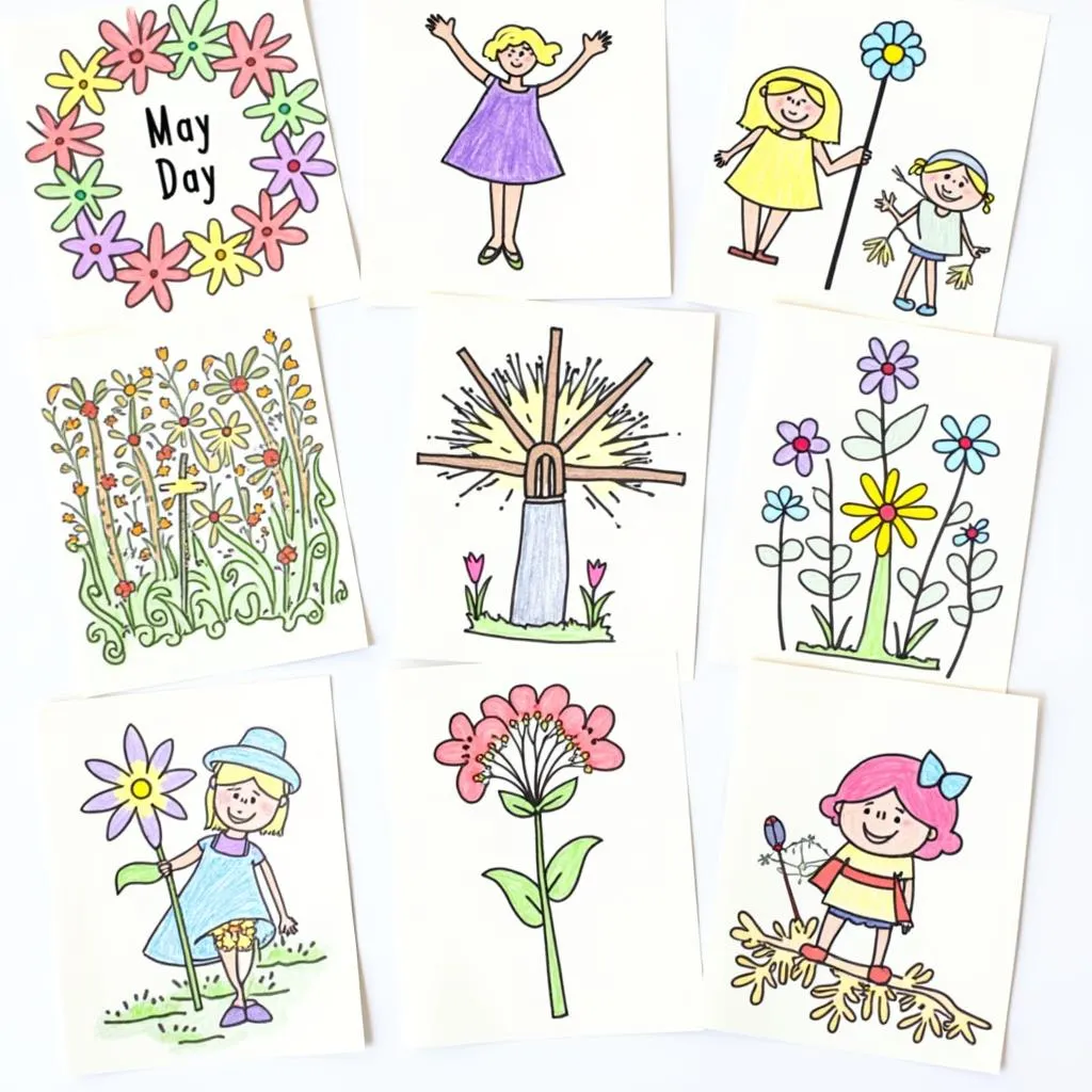 May Day Coloring Ideas: Cards, Decorations, and More