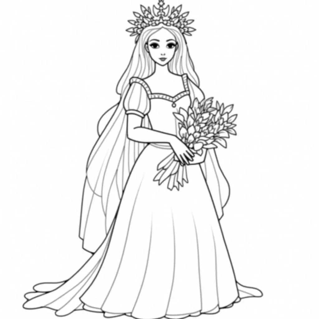 May Queen coloring page