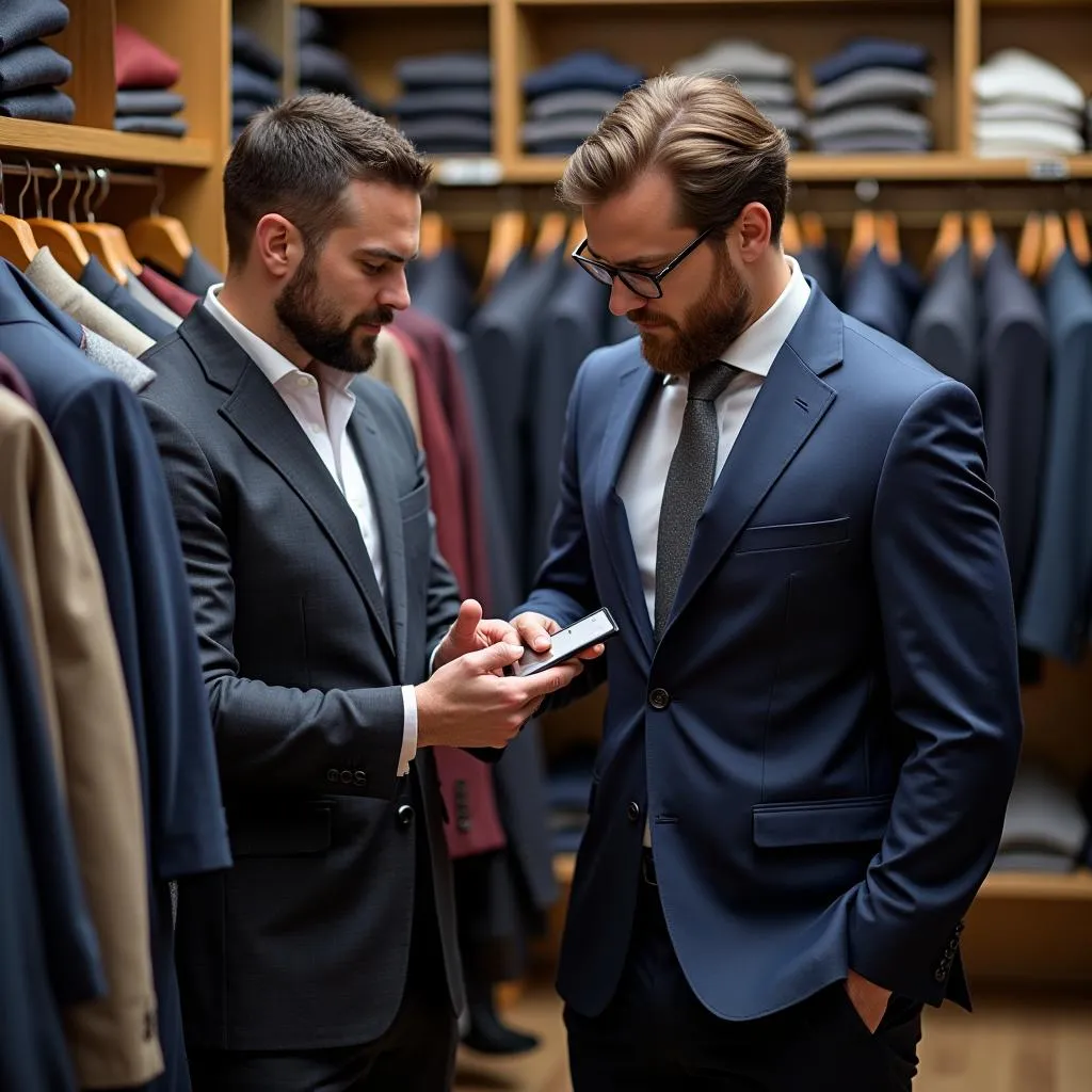 Men Choosing Wedding Suits