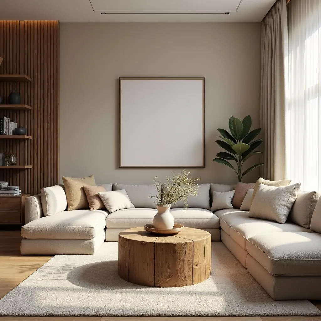 Modern Living Room with Earthy Tones