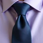 Navy Blue Tie with Purple Shirt