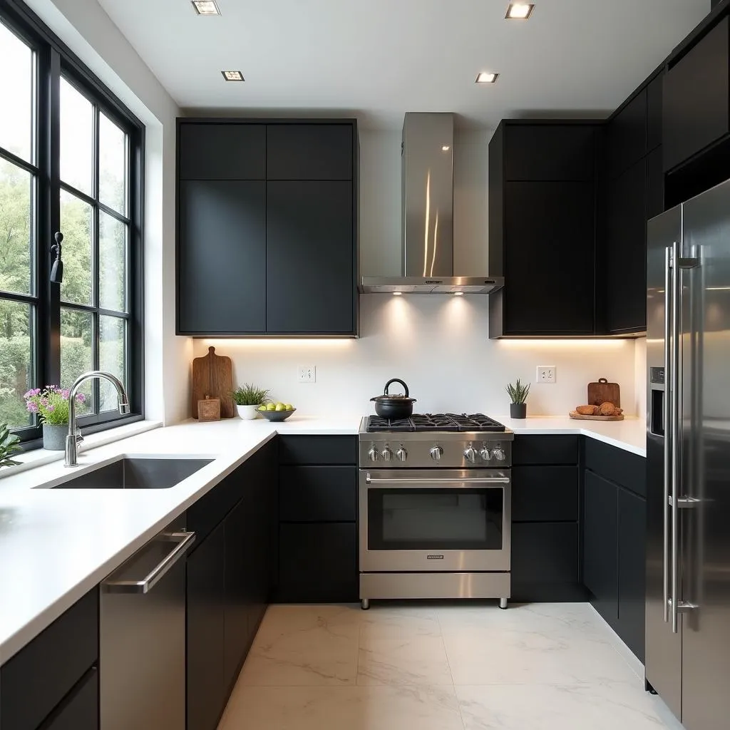 Modern Kitchen Design with Nero Cabinets