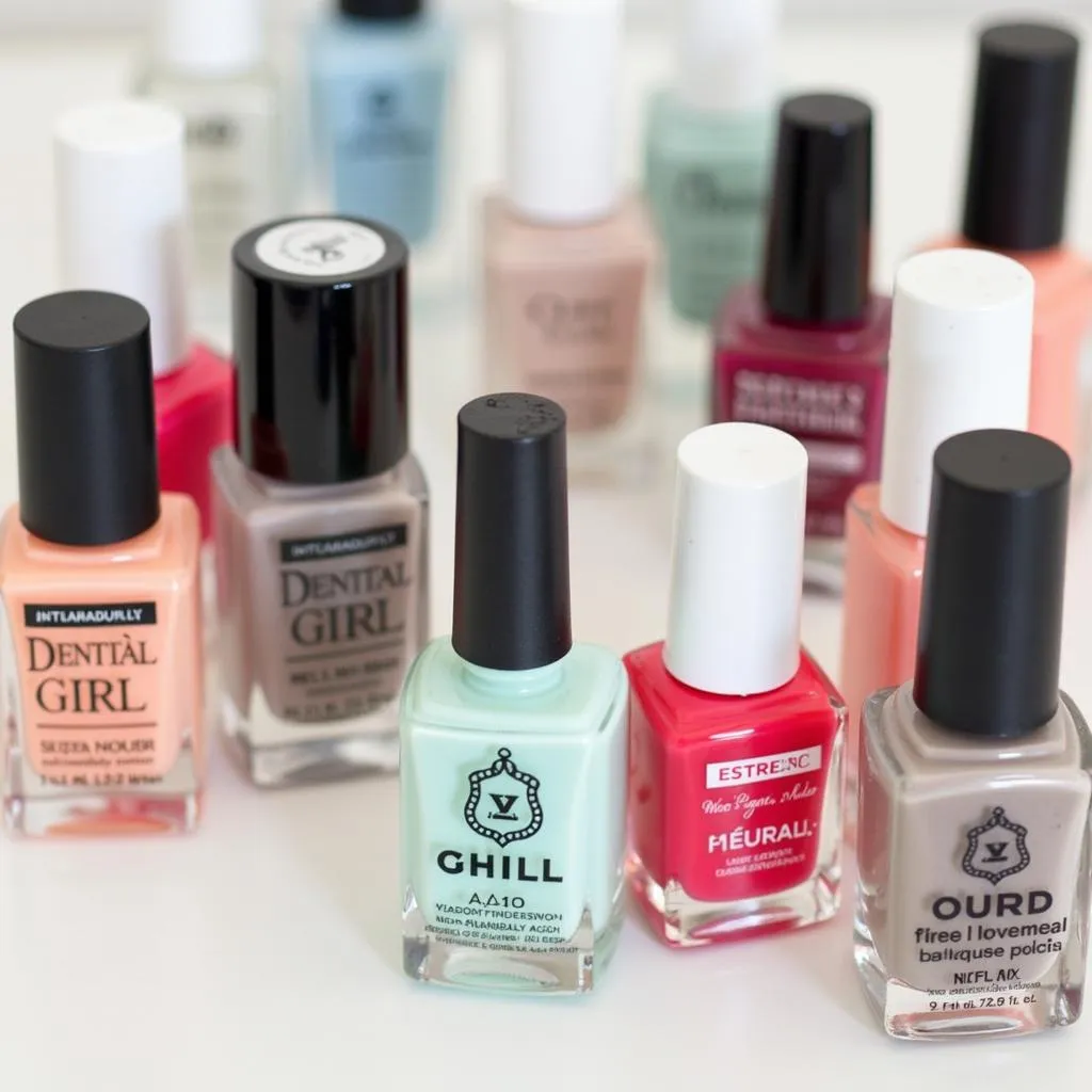 Various non-toxic nail polish brands