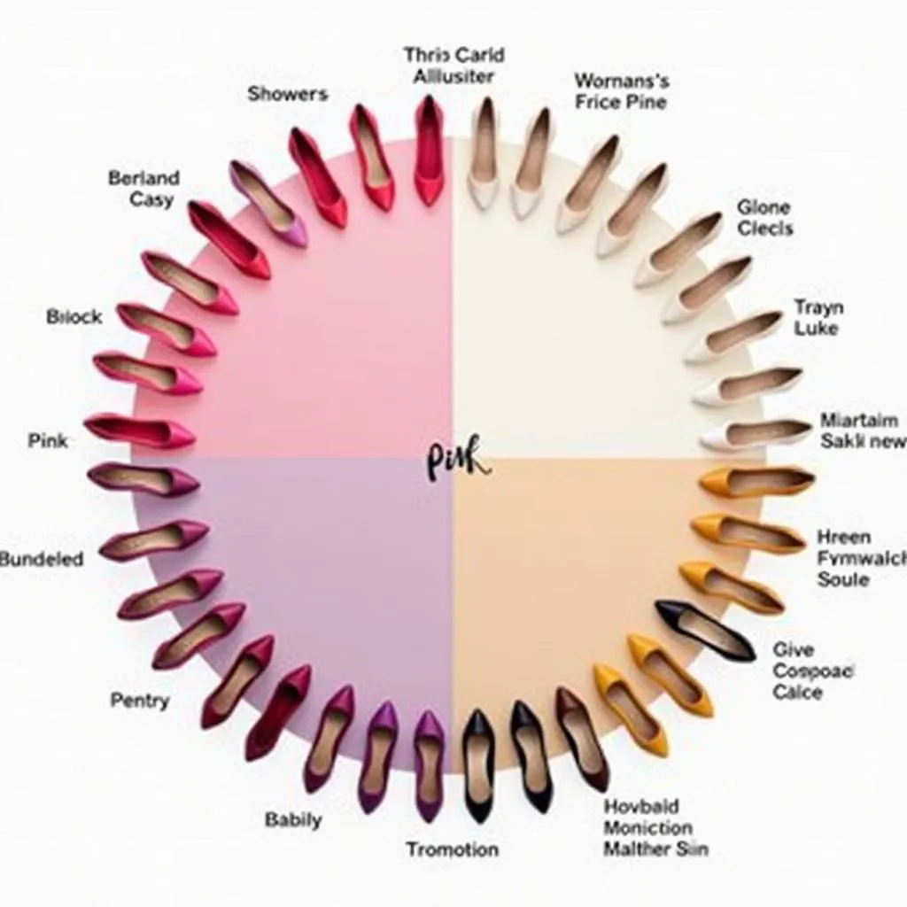 Pink Dress Shoe Color Wheel