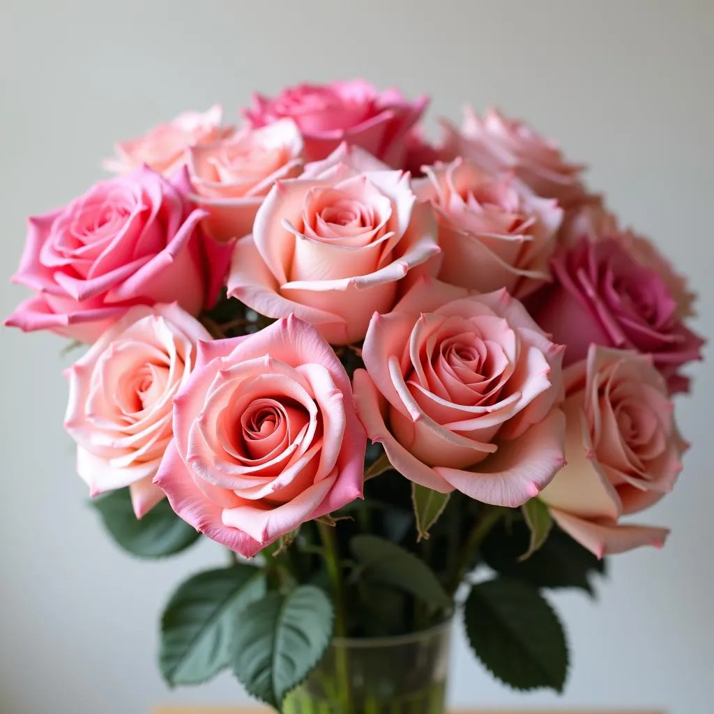 Pink roses arrangement