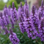 Purple Flowers Blooming in a Lush Garden