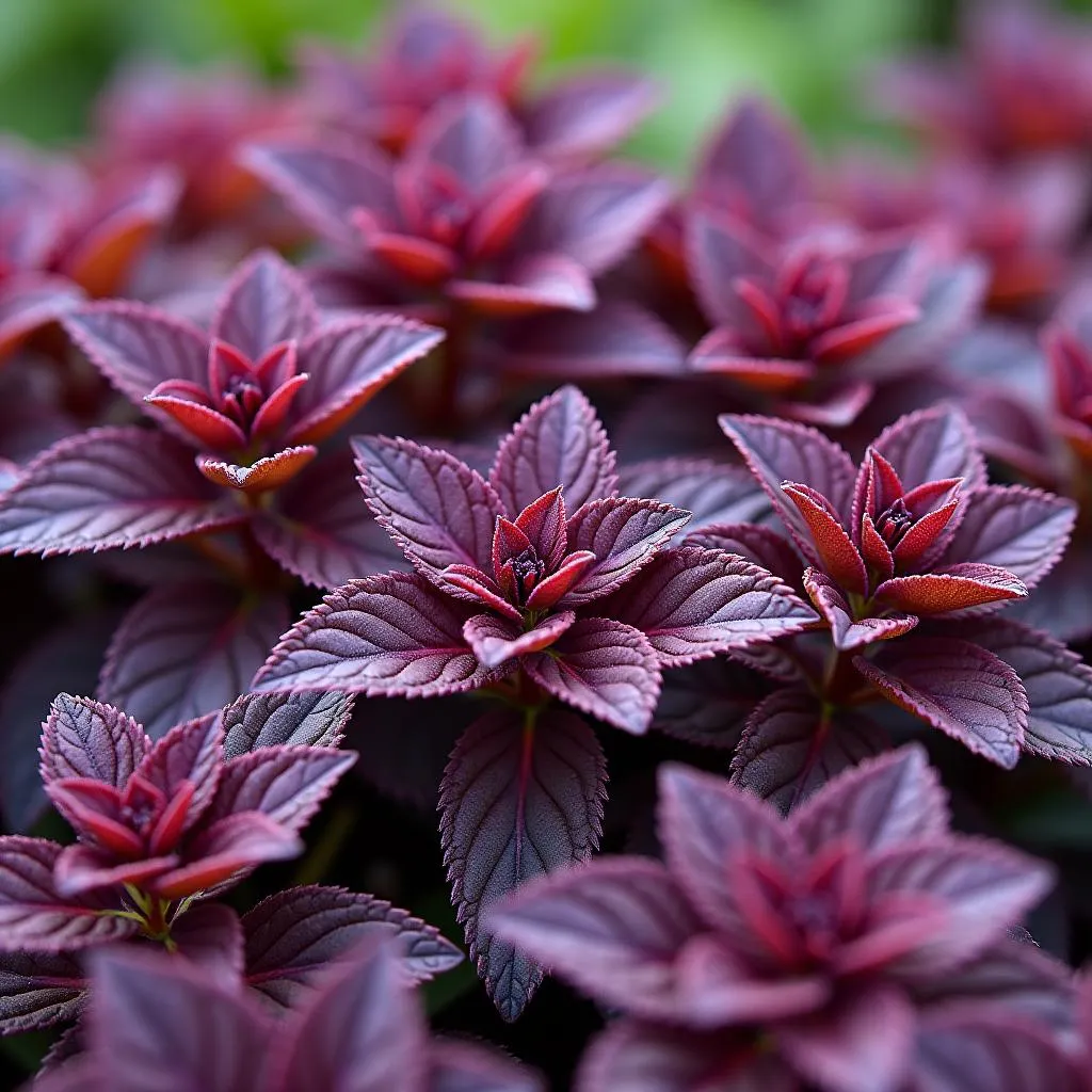 Purple-Leaved Plants Adding Texture to a Garden