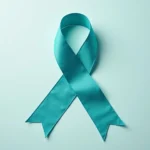 Teal Blue Ribbon for Rectal Cancer Awareness